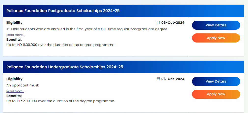 Reliance Scholarship Yojana in Hindi